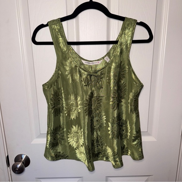 Y2K Victoria's Secret Satin Floral Tank - Picture 1 of 13